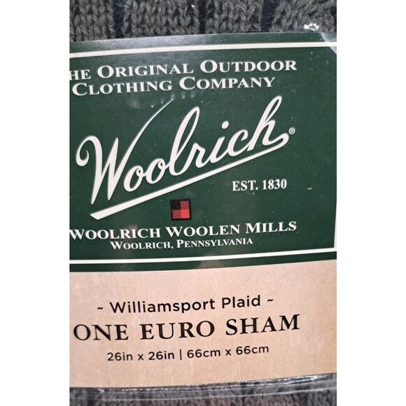 Woolrich Cable Knit Euro Sham 26x26 Throw Pillow Cover Masculine Sage Rustric - Picture 3 of 7